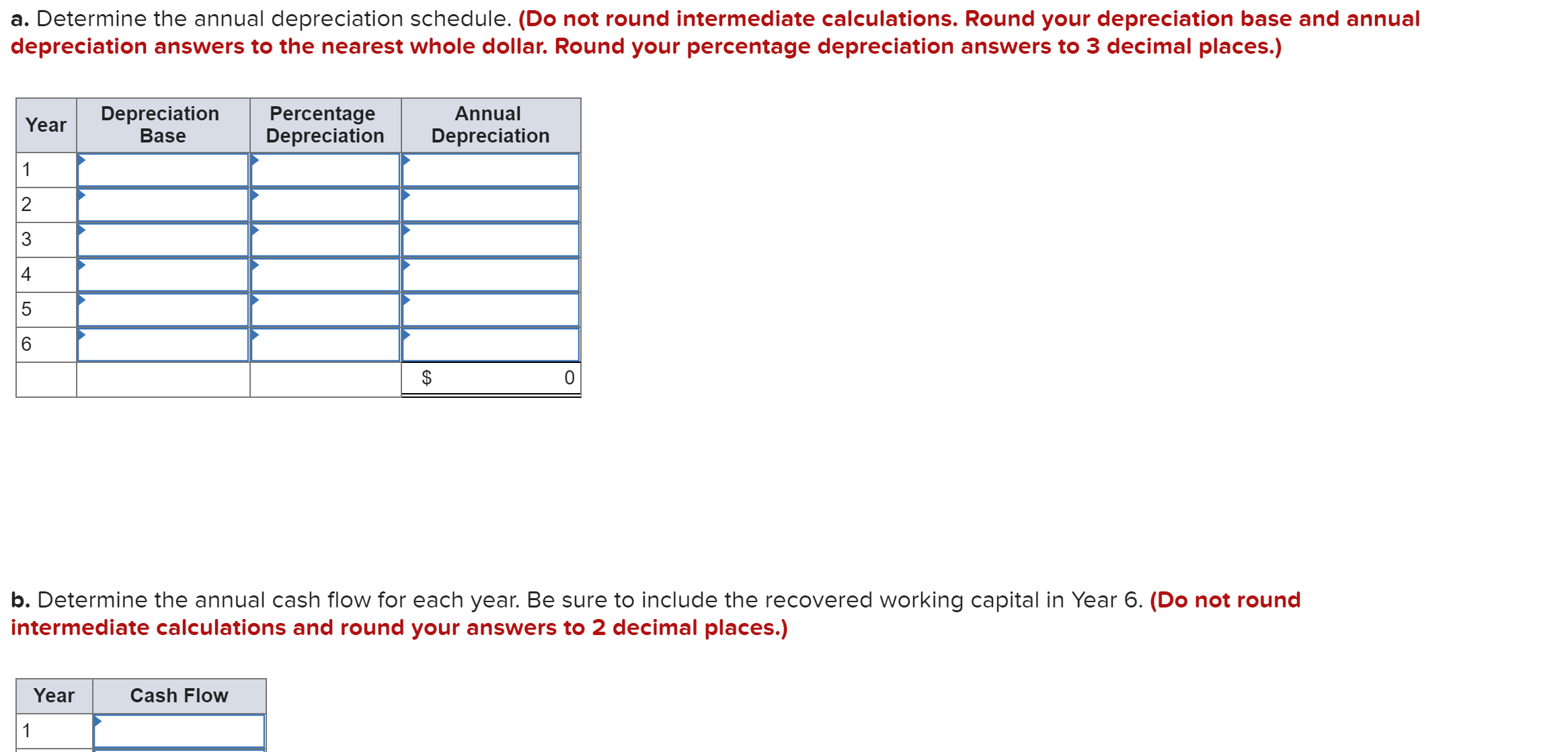 purchase of a new piece of equipment for $220,000. It has an