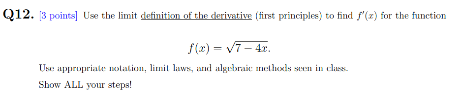  Q12: thumbs up for a correct quick answer Q12. [3 points]