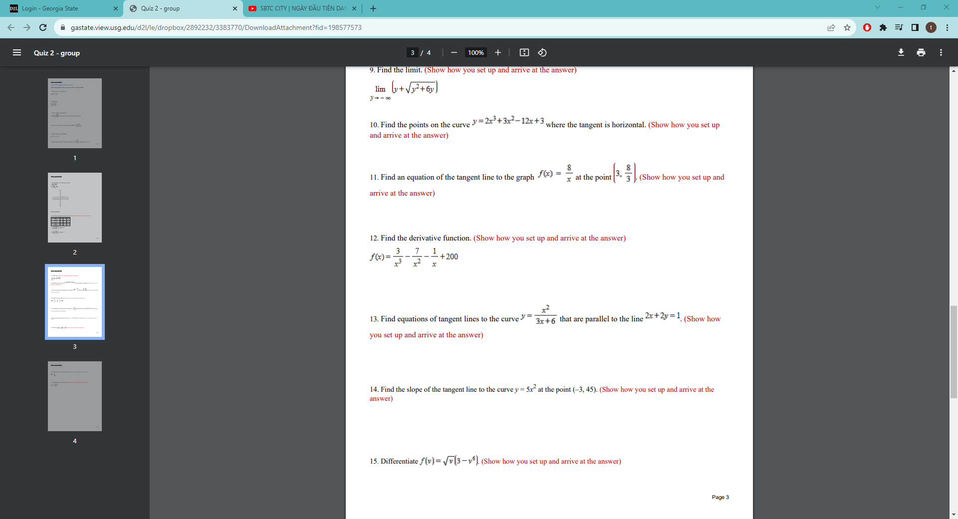 This is not a test or a quiz. Please solve the