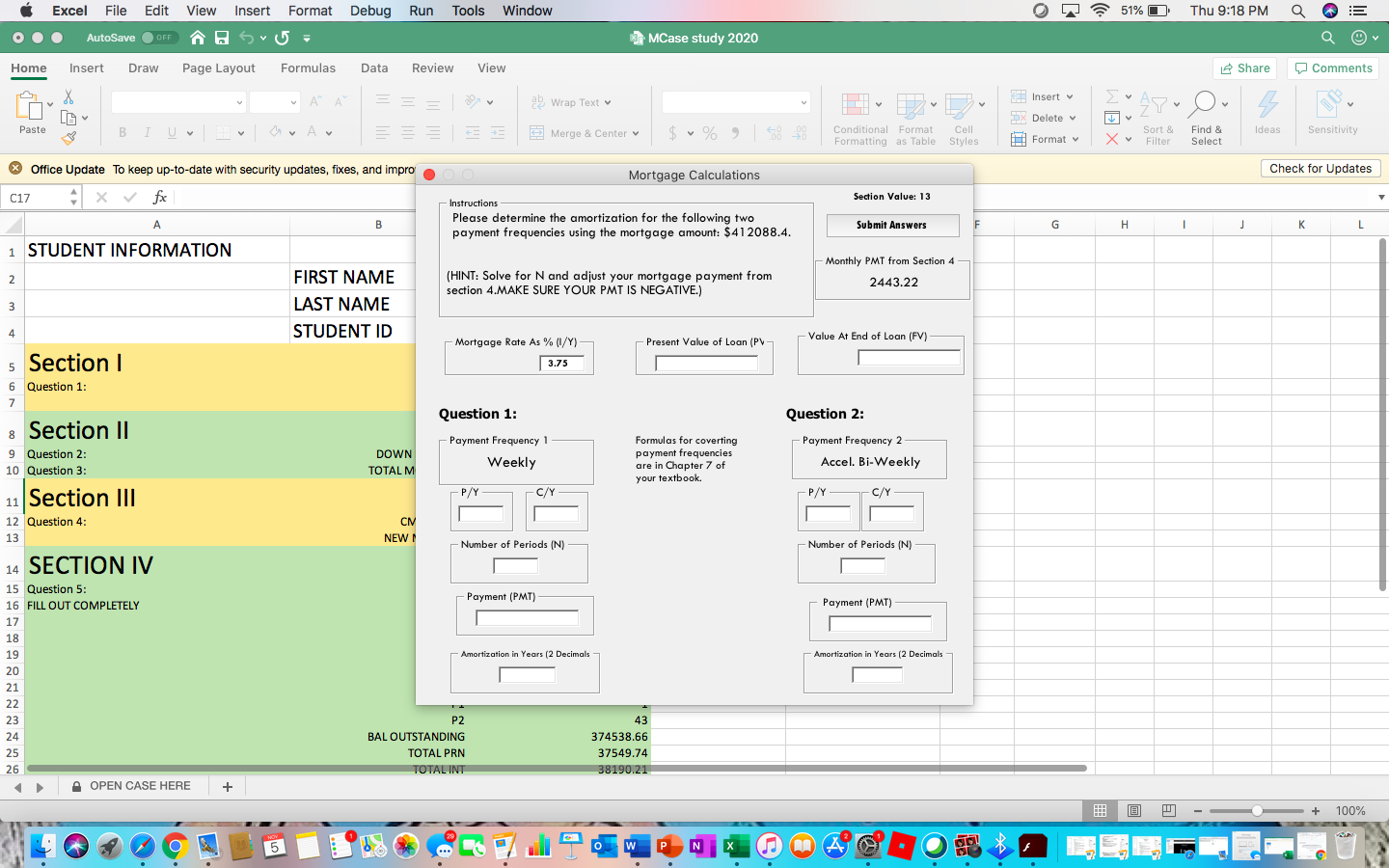 ~ 6 - MCase study 2020 Home Insert Draw Page Layout Formulas