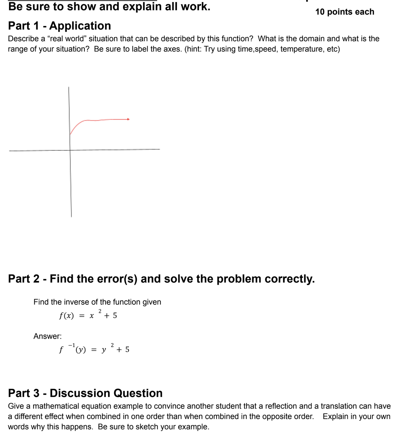 handwrit/e and show all work and steps1. Mn all work. 10