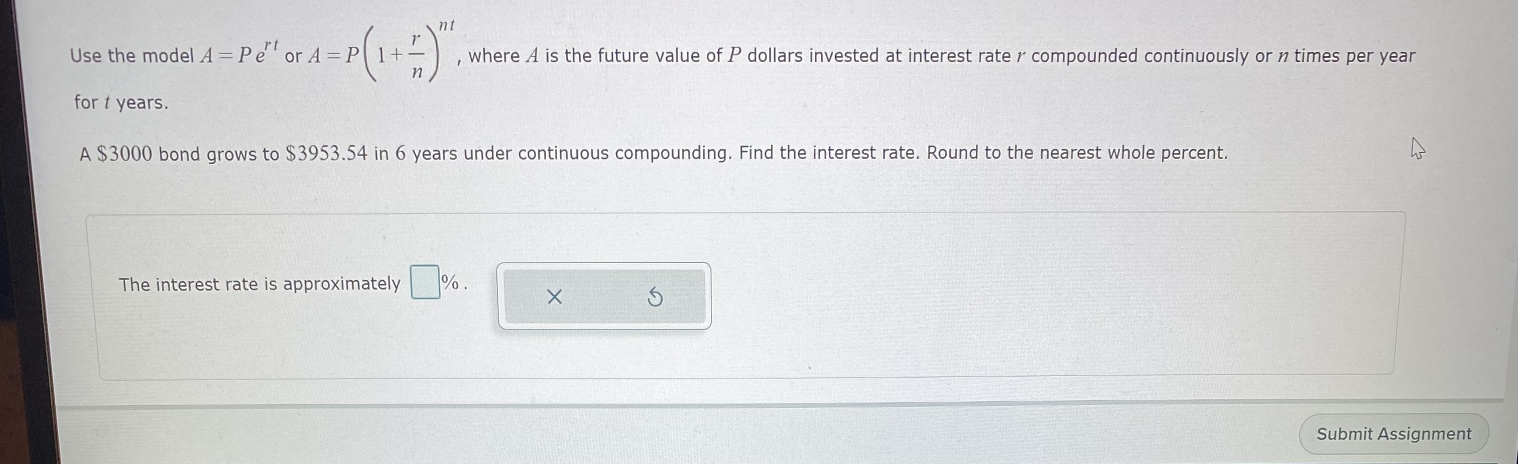 is the future value of P dollars invested at interest rate 7