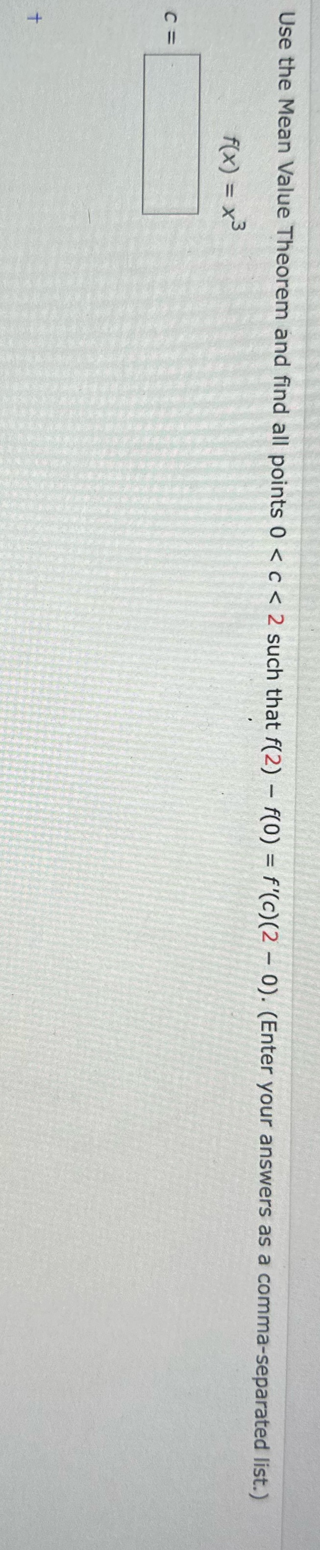 Use the Mean Value Theorem and find all points 0
