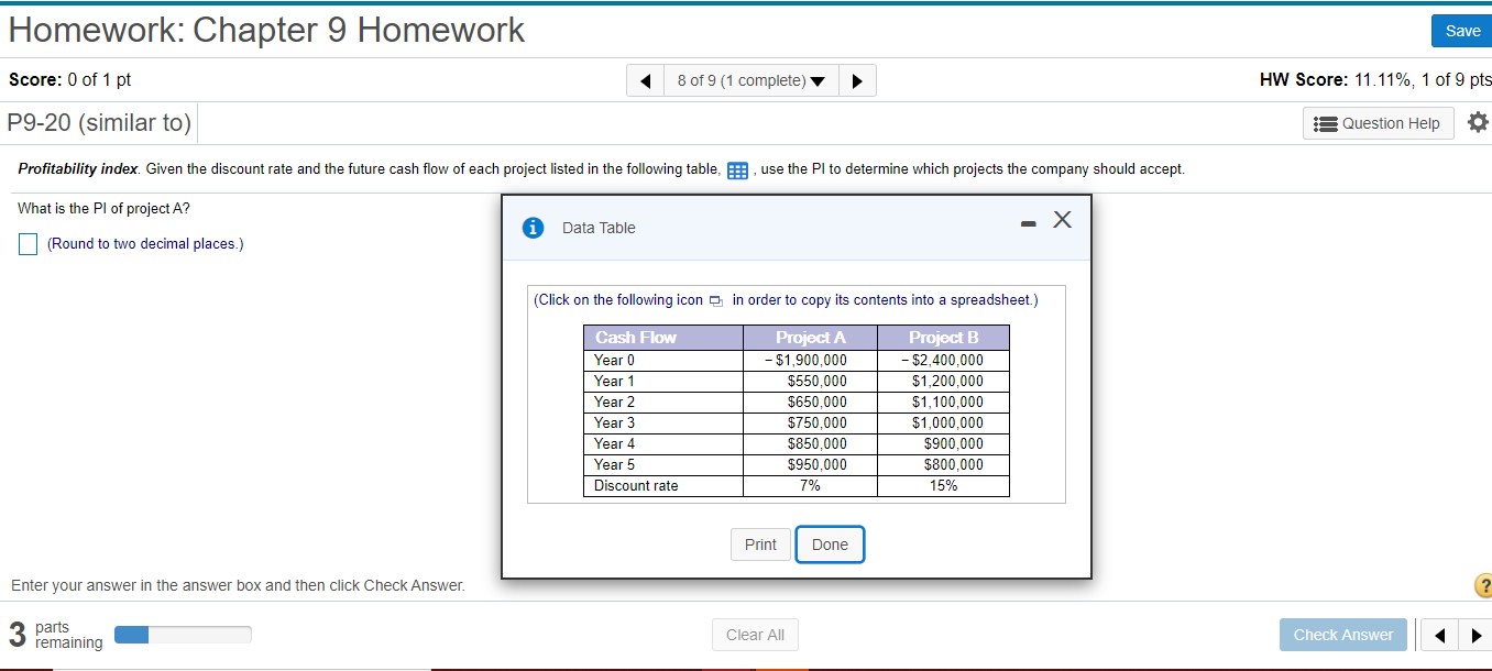 Industries has a project with the following projected cash flows: [ ]