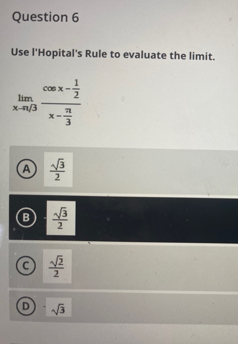 to evaluate the limit. lim x2 - 8x + 15 x-3 x