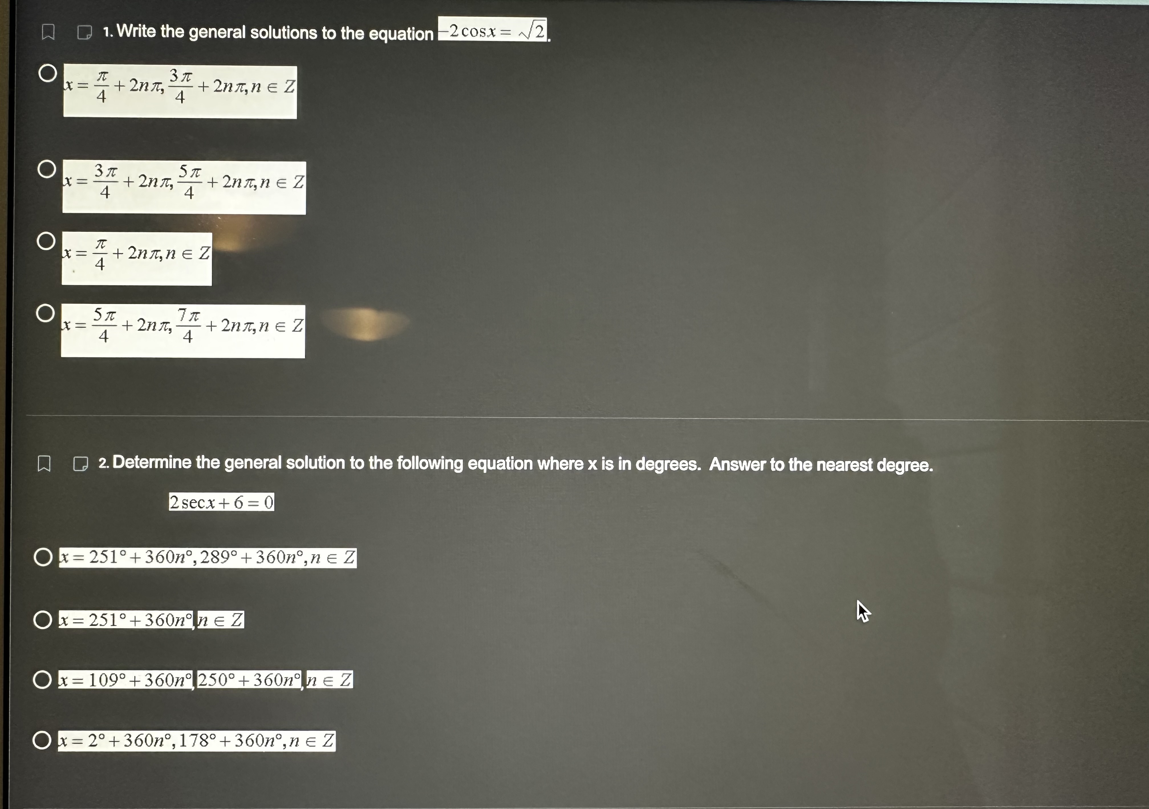 Z 4 + 2nt, 4 O X = 4 1 + 2nT,