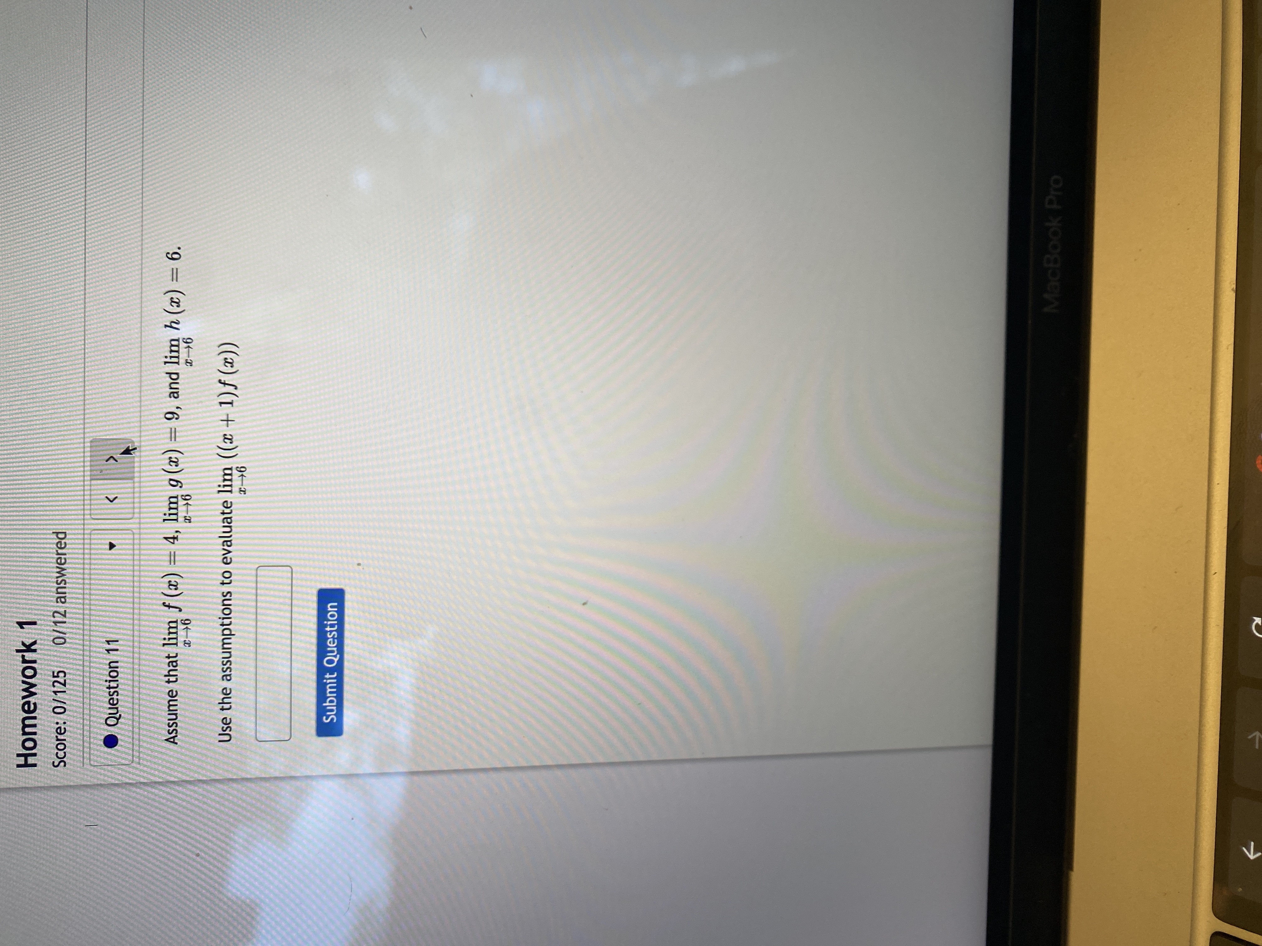 = x-+24 Submit Question MacBook Pro C . G Search or type