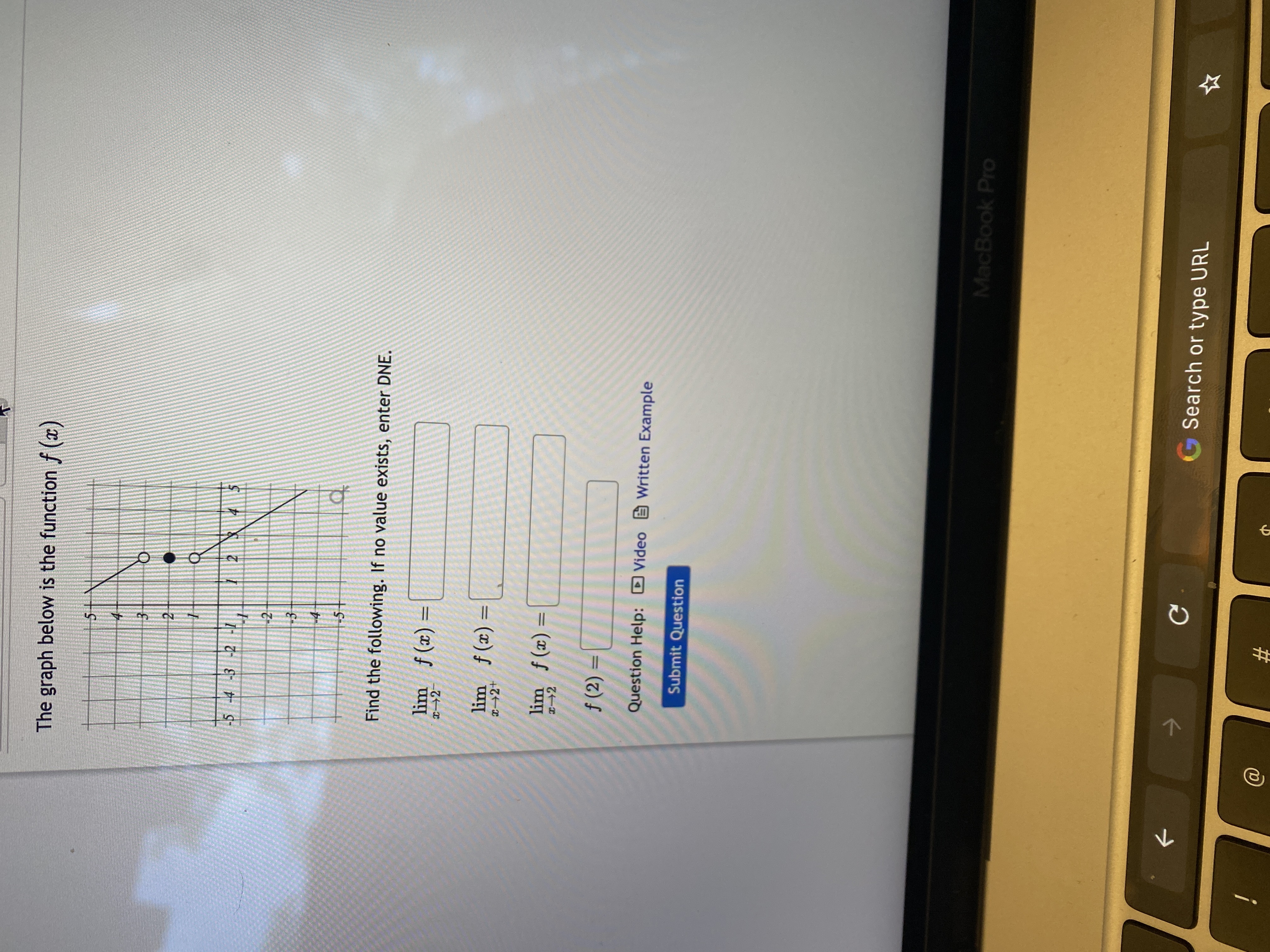 lim f (x) appears to be 2 +5+ 05 O 10 O