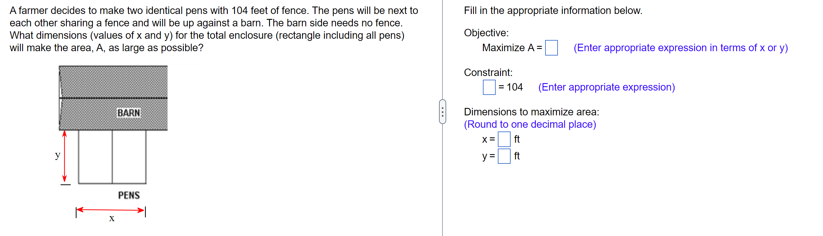 an island 5 miles miles offshore, as shown in the figure. Answer