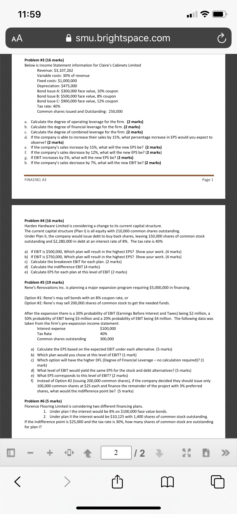 of revenue Fixed costs: $1,000,000 Depreciation: $475,000 Bond Issue A: $300,000 face
