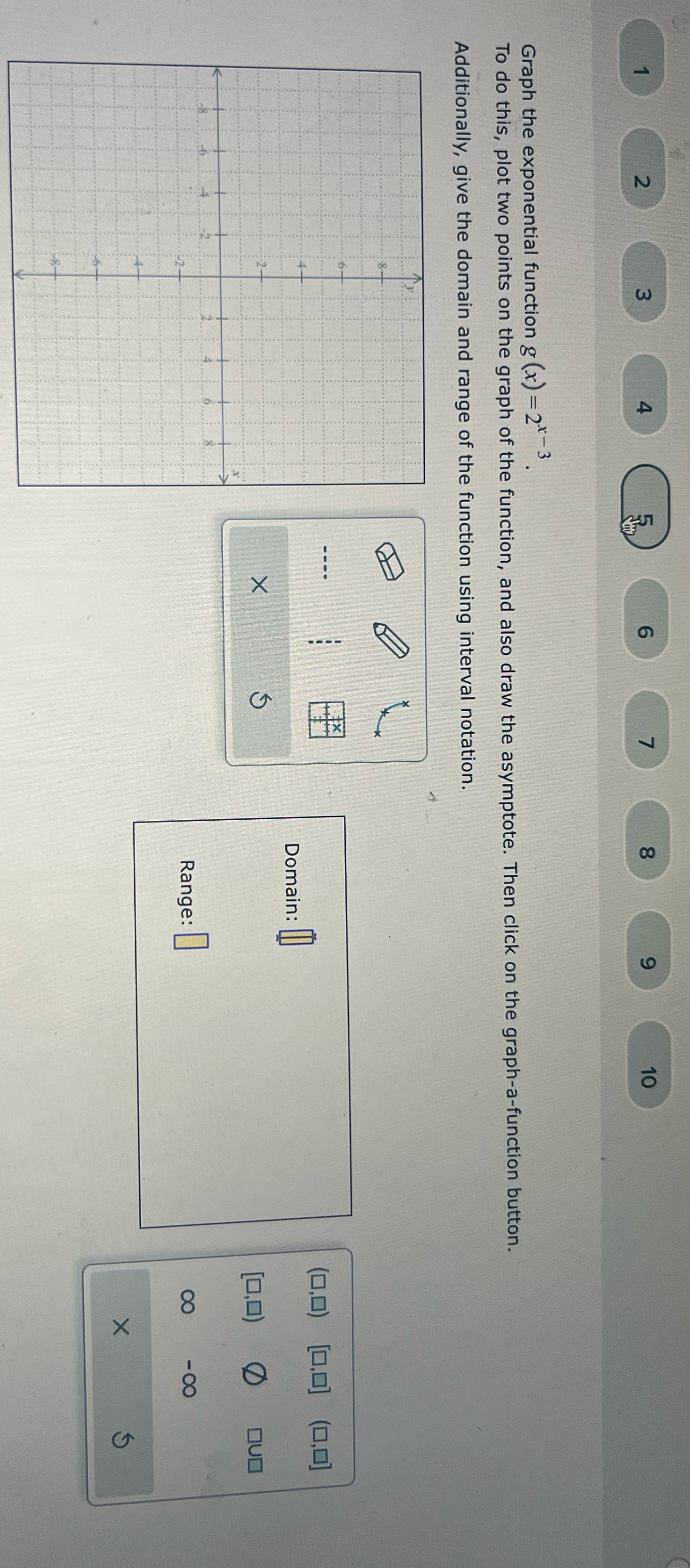 do this, plot two points on the graph of the function, and