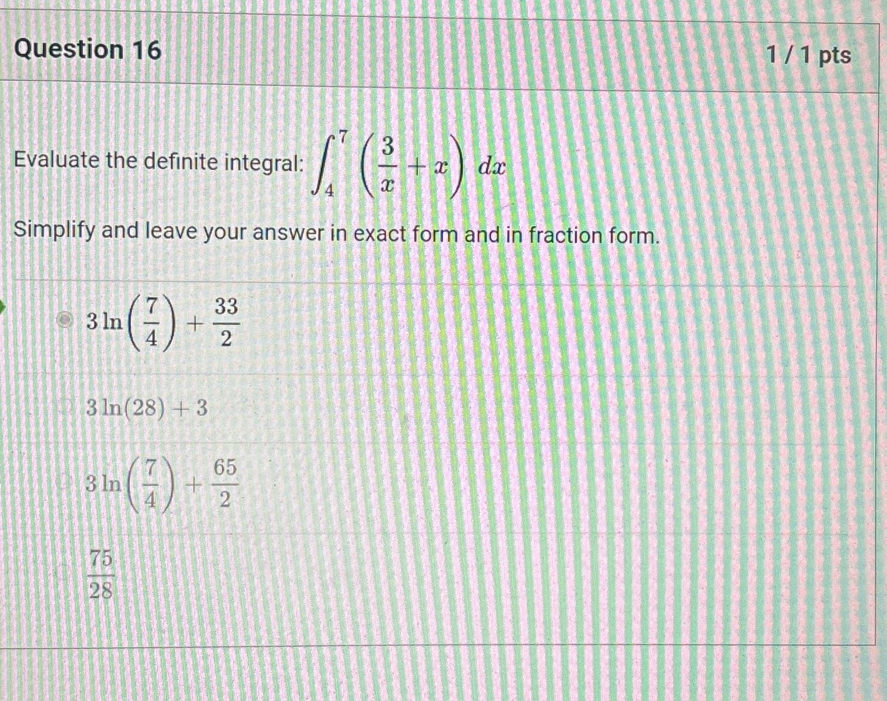 (@D Simplify and leave your answer in exact form and in fraction