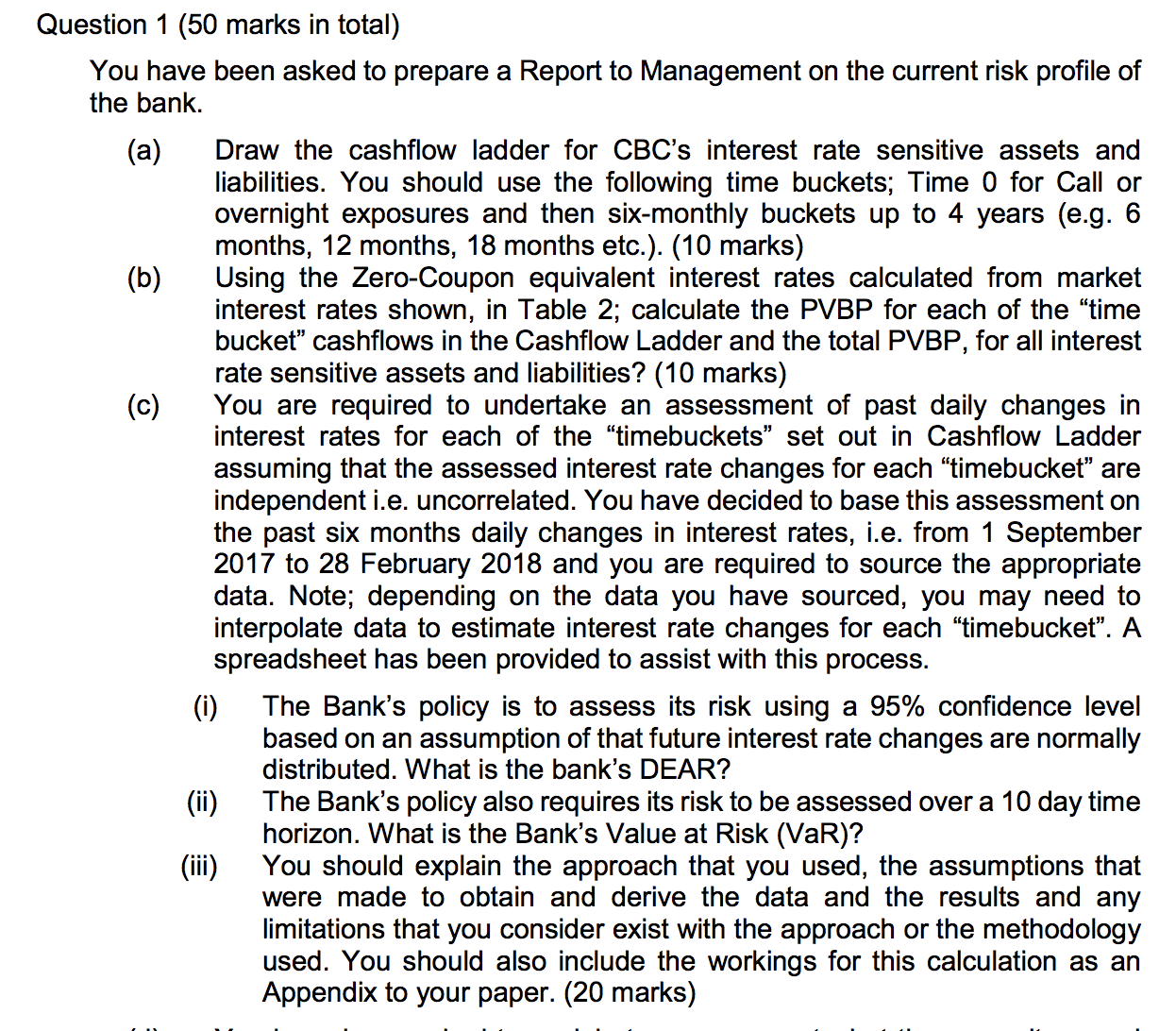 have been asked to prepare a Report to Management on the current