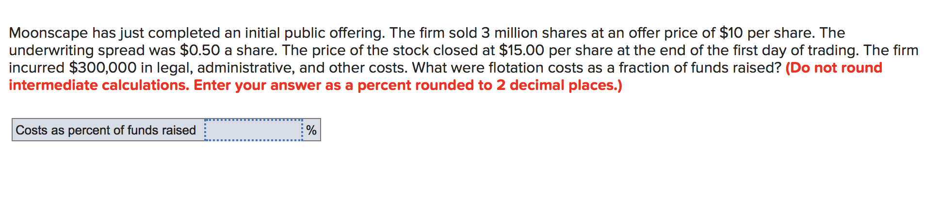 Screen Shot Attached. Moonscape has just completed an initial public offering.