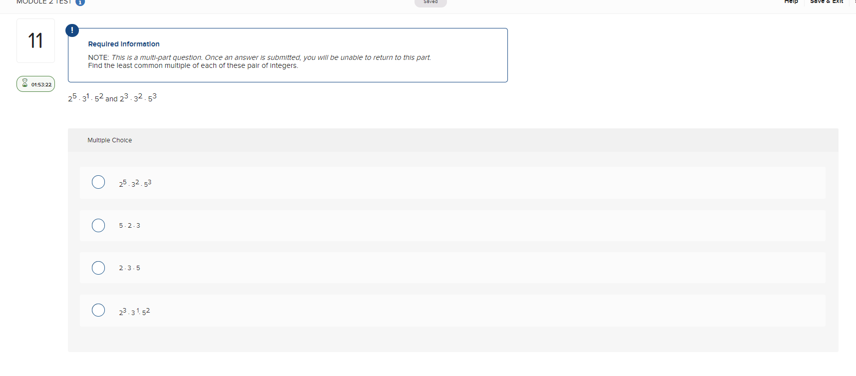multi-part question. Once an answer is submitted, you will be unable to