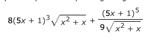 out any common factors in the numerator, and finally expanding and/or combining