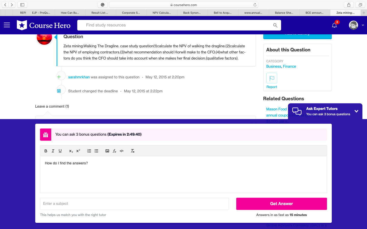 I do not see the completed answer posted. How do I access