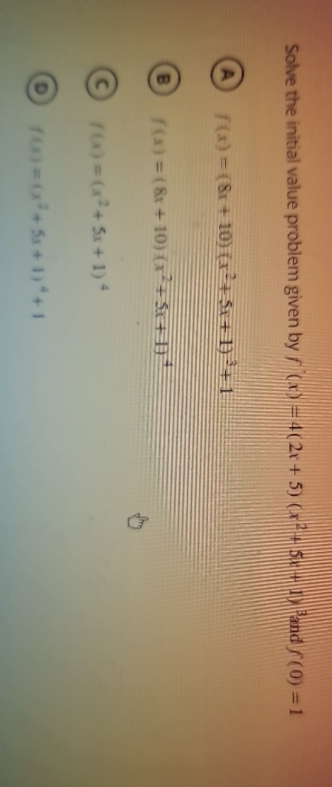 given by / () - 4 ( 2 + 5) (x 4