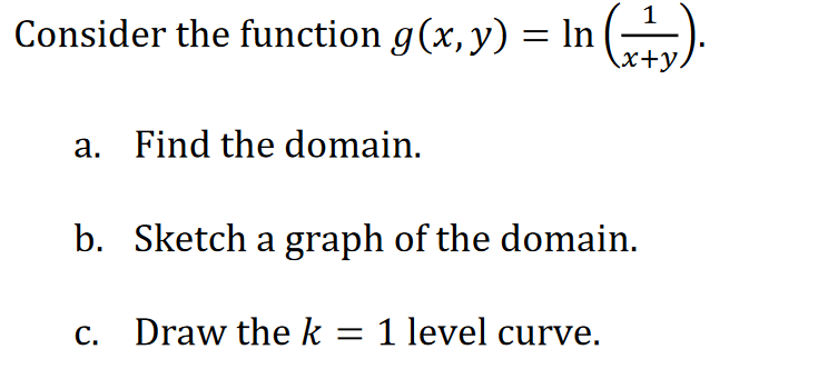 the domain. b. Sketch a graph of the domain. (3. Draw the