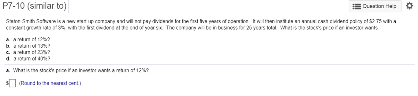  Staton smith software is a new start up company and will