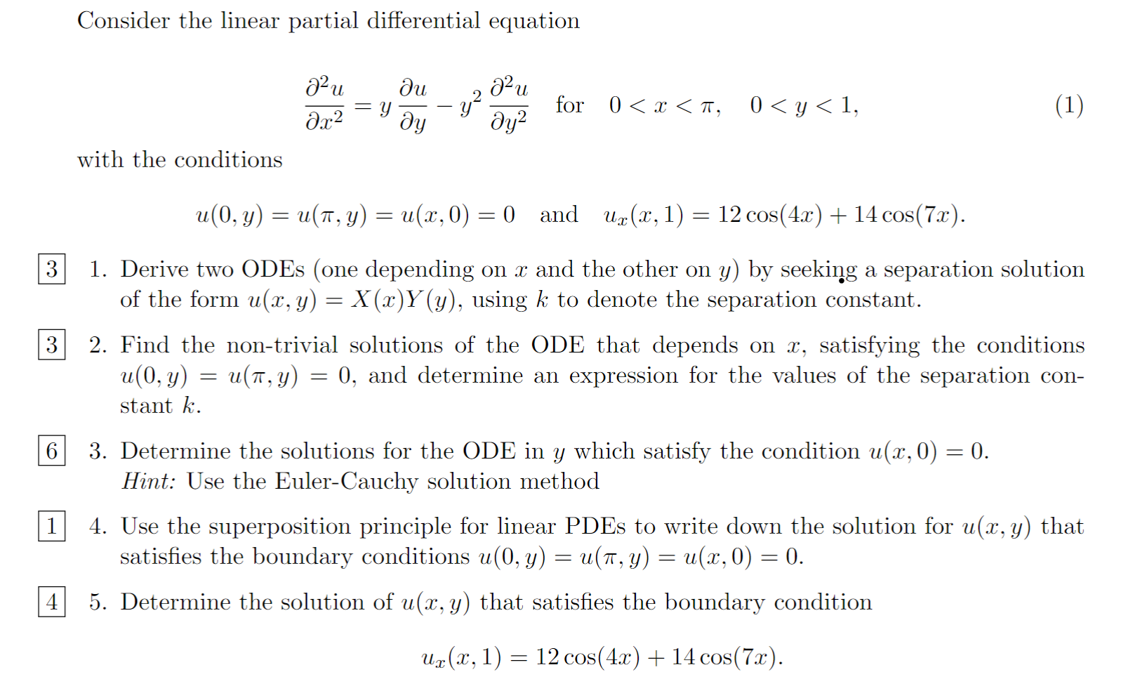 the linear partial differential equation 82-1.: (97: 2 82-11. = y i