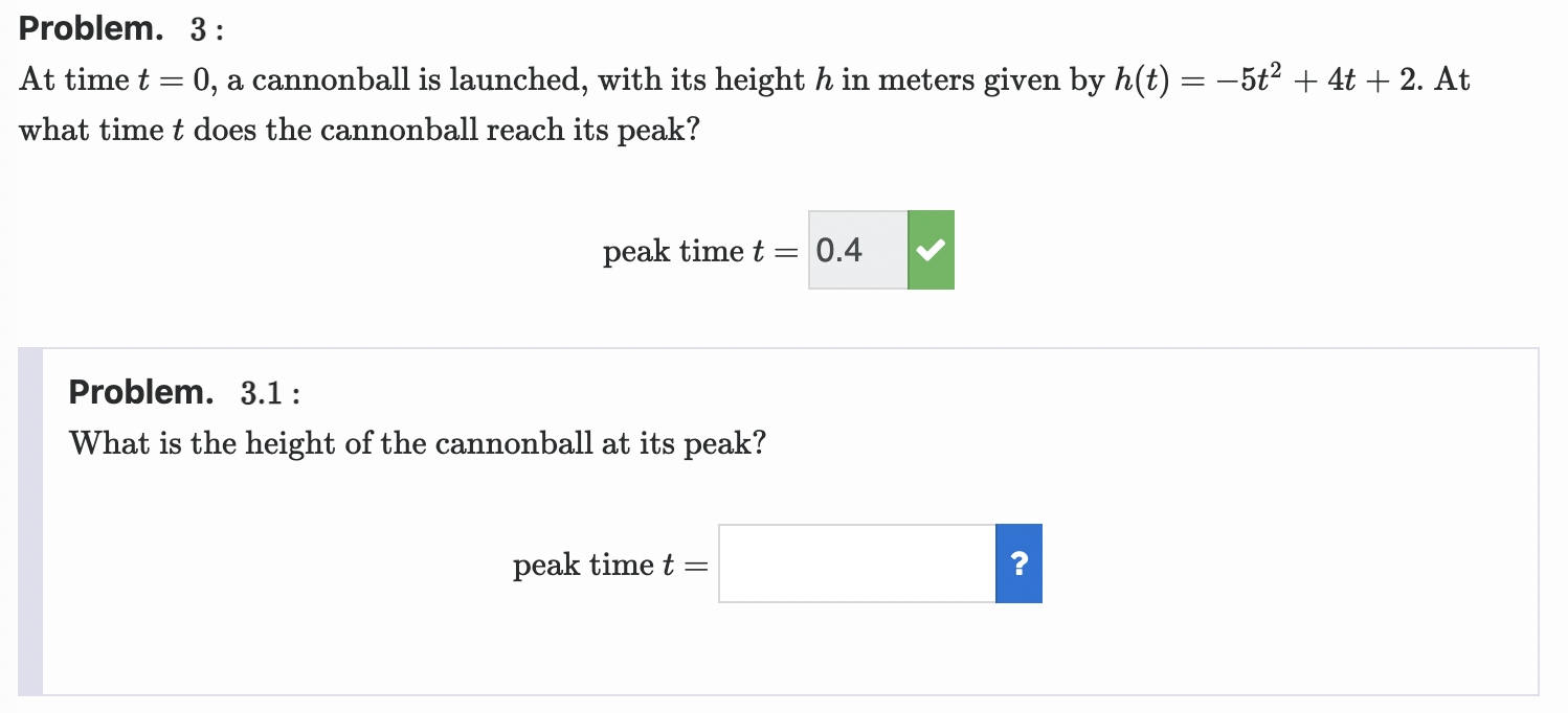 launched, with its height h in meters given by h(t) = 5t2