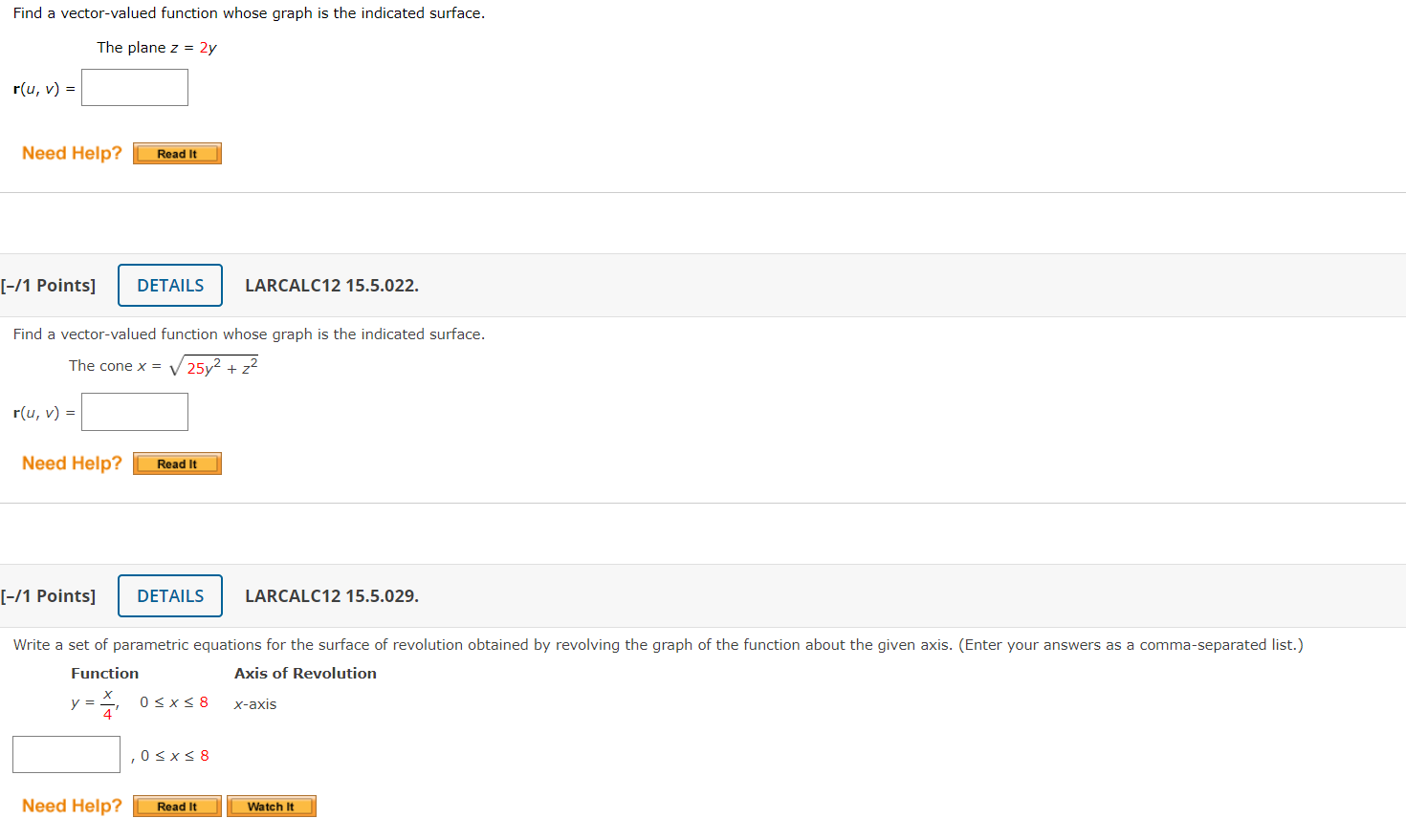 Find a vector-valued function whose graph is the indicated surface. The