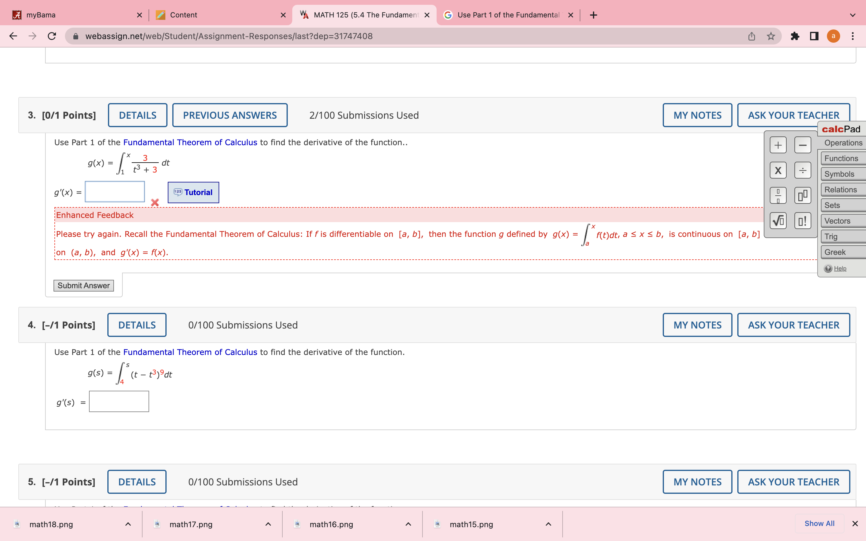 myBama C Content X MATH 125 (5.4 The Fundamen webassign.net/web/Student/Assignment-Responses/last?dep=31747408 x Use
