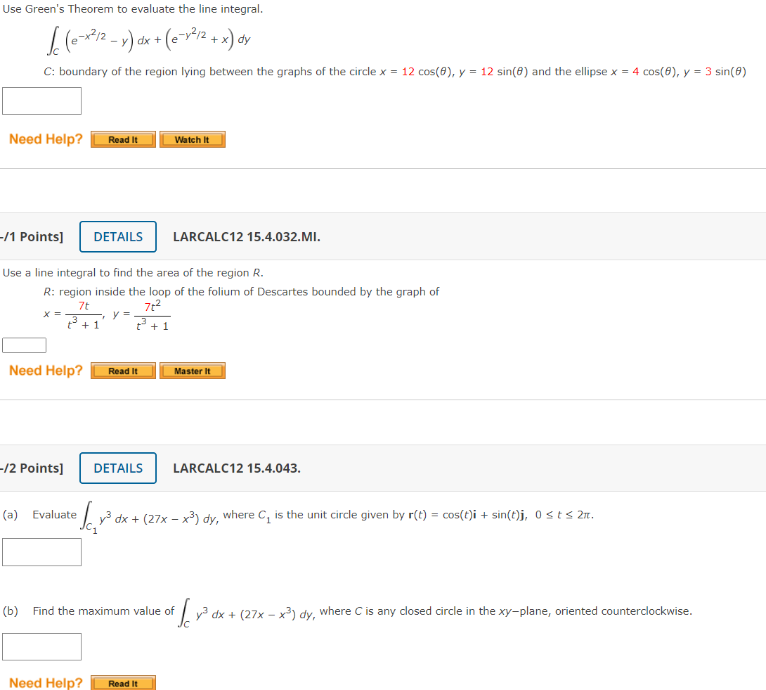 Use Green's Theorem to evaluate the line integral. 1 ( e-