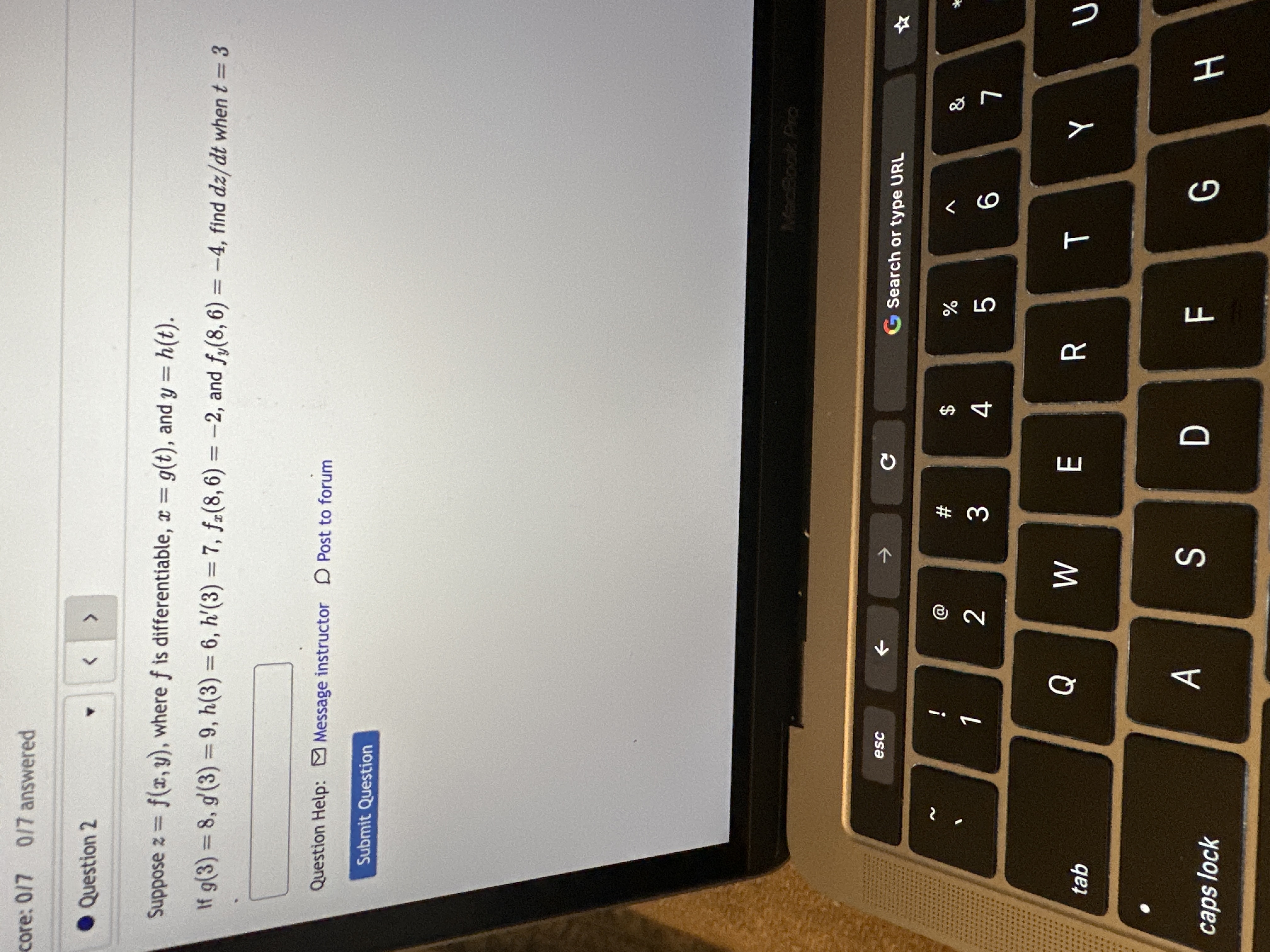  core: 0/7 0/7 answered . Question 2 Suppose z = f(x,