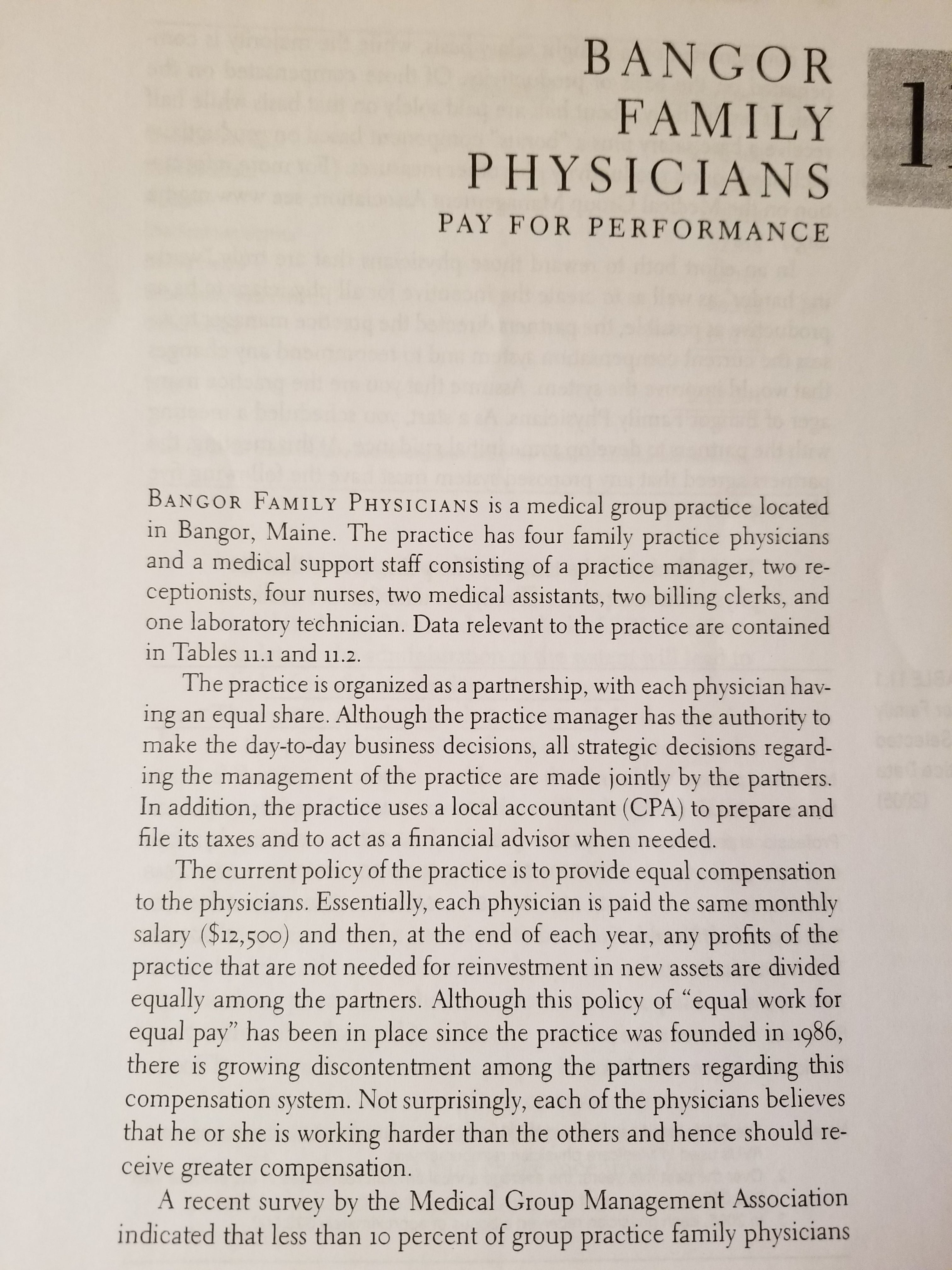 chosen to pay the physician. This methodology could be based on financial