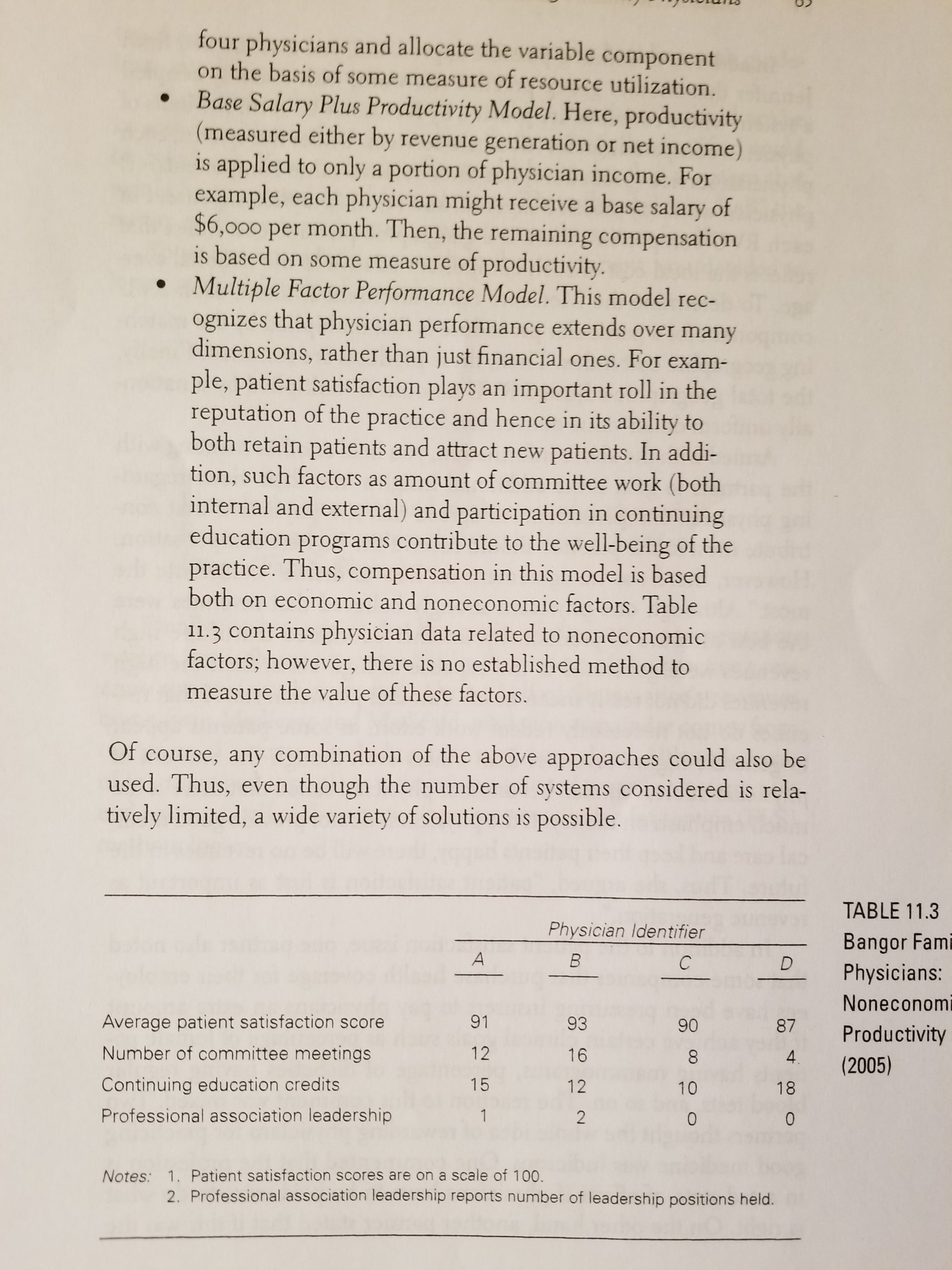 these methodologies and determining which you believe is best among the choices