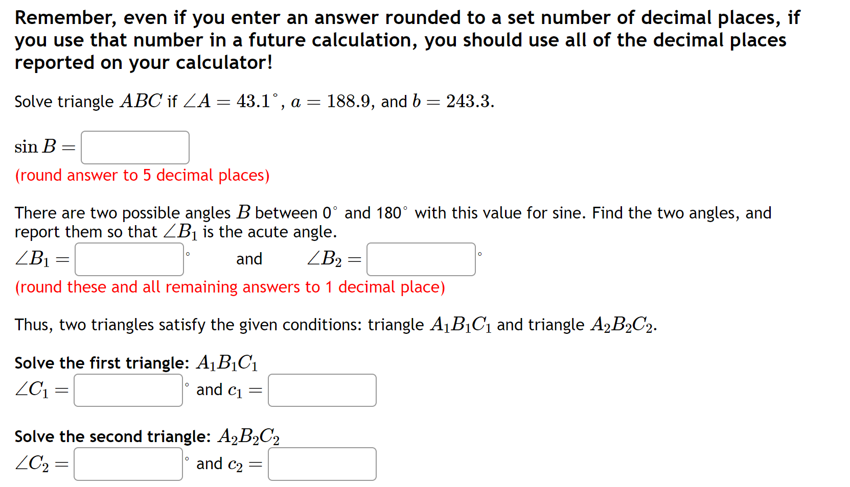 = O and 4.32 = D (round these and all remaining answers