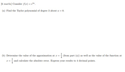 the appoximation at I = (from part (a)) as well as the