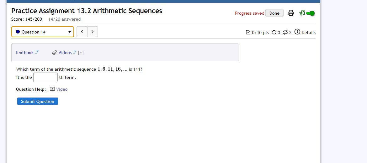 Videos L7" [+] For the sequence on = arr-1 + arr-2 and