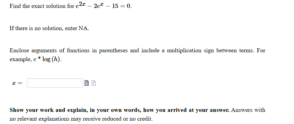  Find the exact solution for 82 28x 15 = D. If