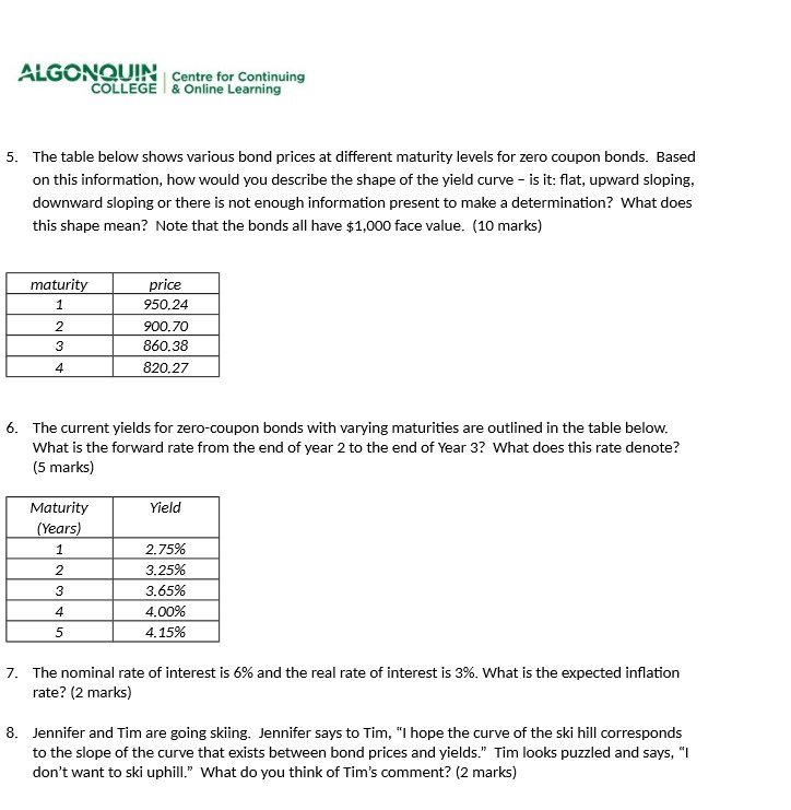 ALGONQUIN!` Centre for Continuing* COLLEGE | & Online Learning* 5 .`