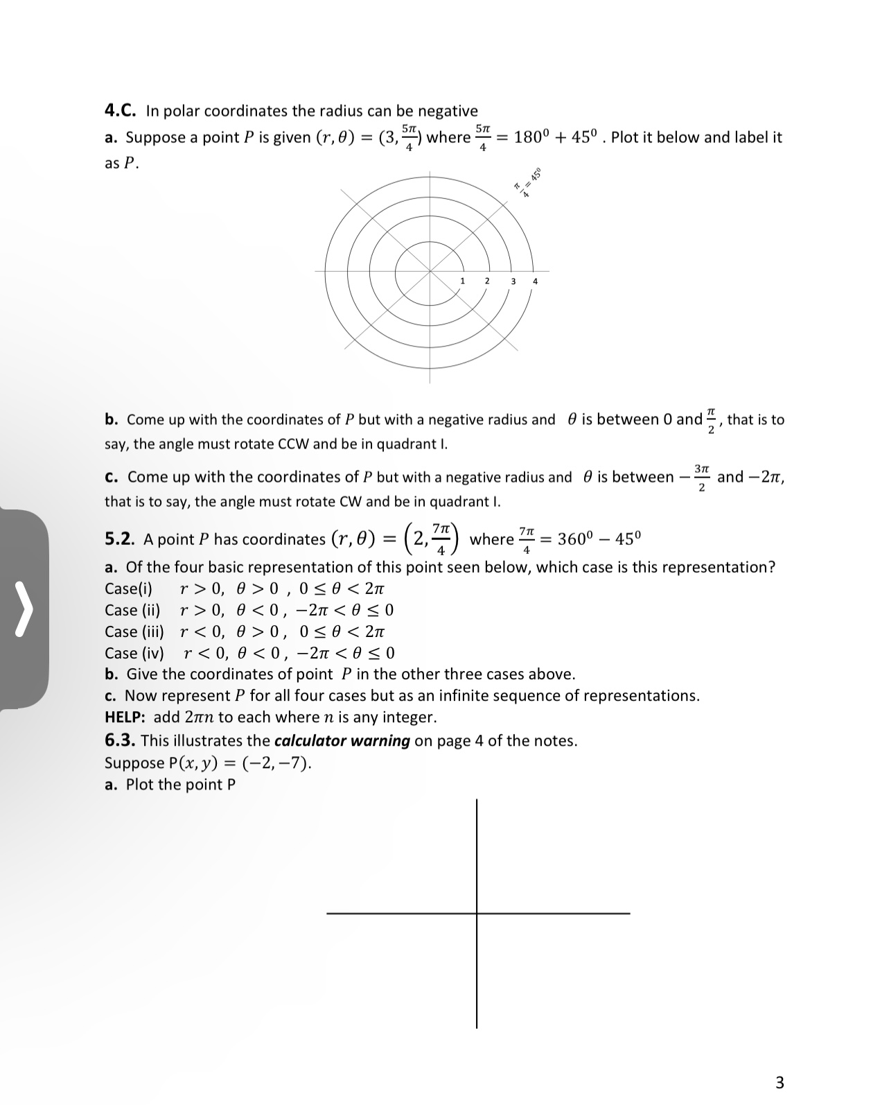 graph paper above, and label your points A and B. 3.C. In