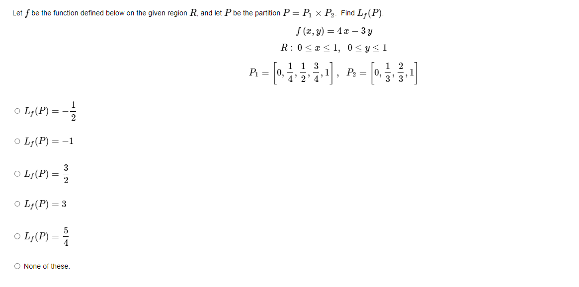 R, and let P be the partition P = P, X P2.
