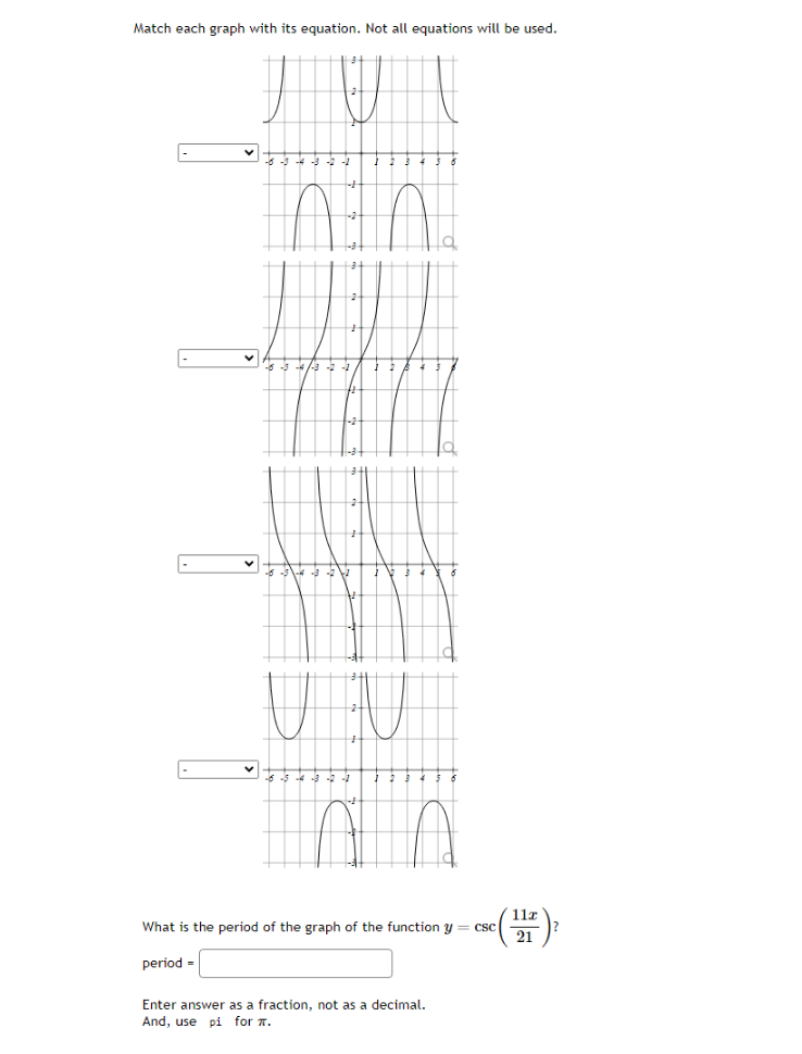 The amplitude is: The period is: The horizontal shift is: units to