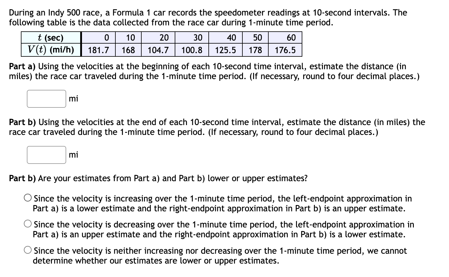 use four approximating rectangles and left endpoints to estimate the area under