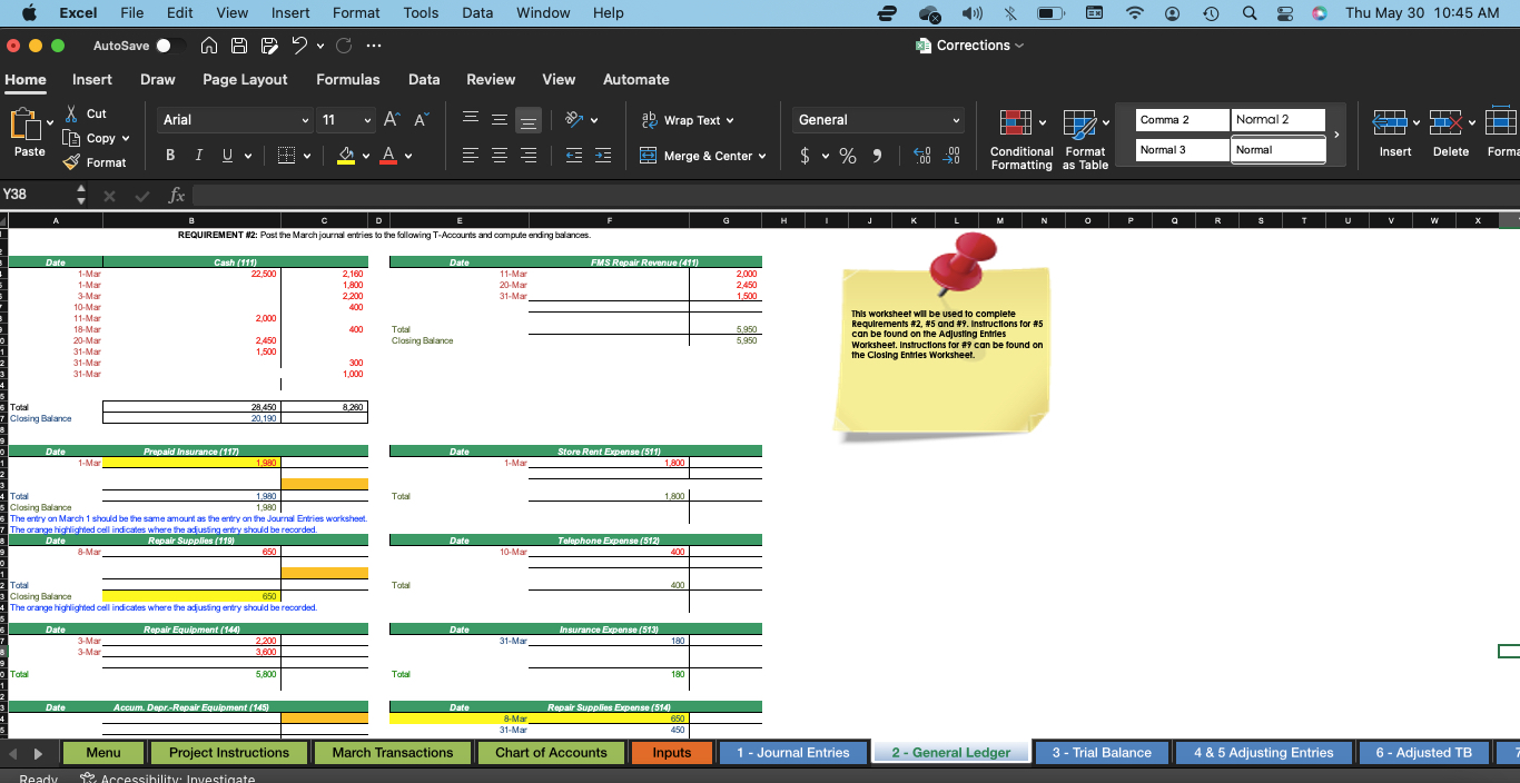 Please help me fix the following errors. Menu Project Instructions March