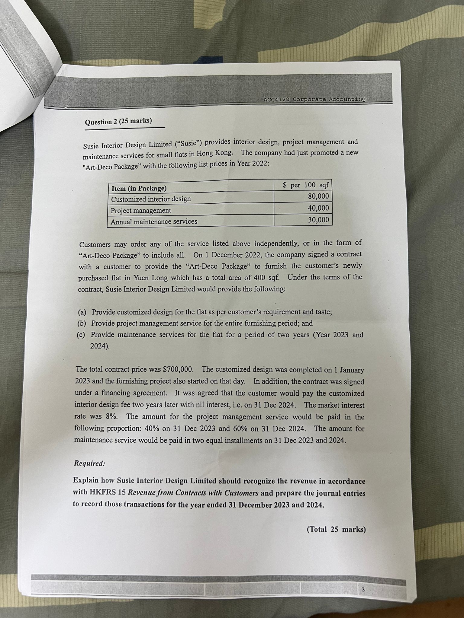 project management and maintenance services for small flats in Hong Kong. The