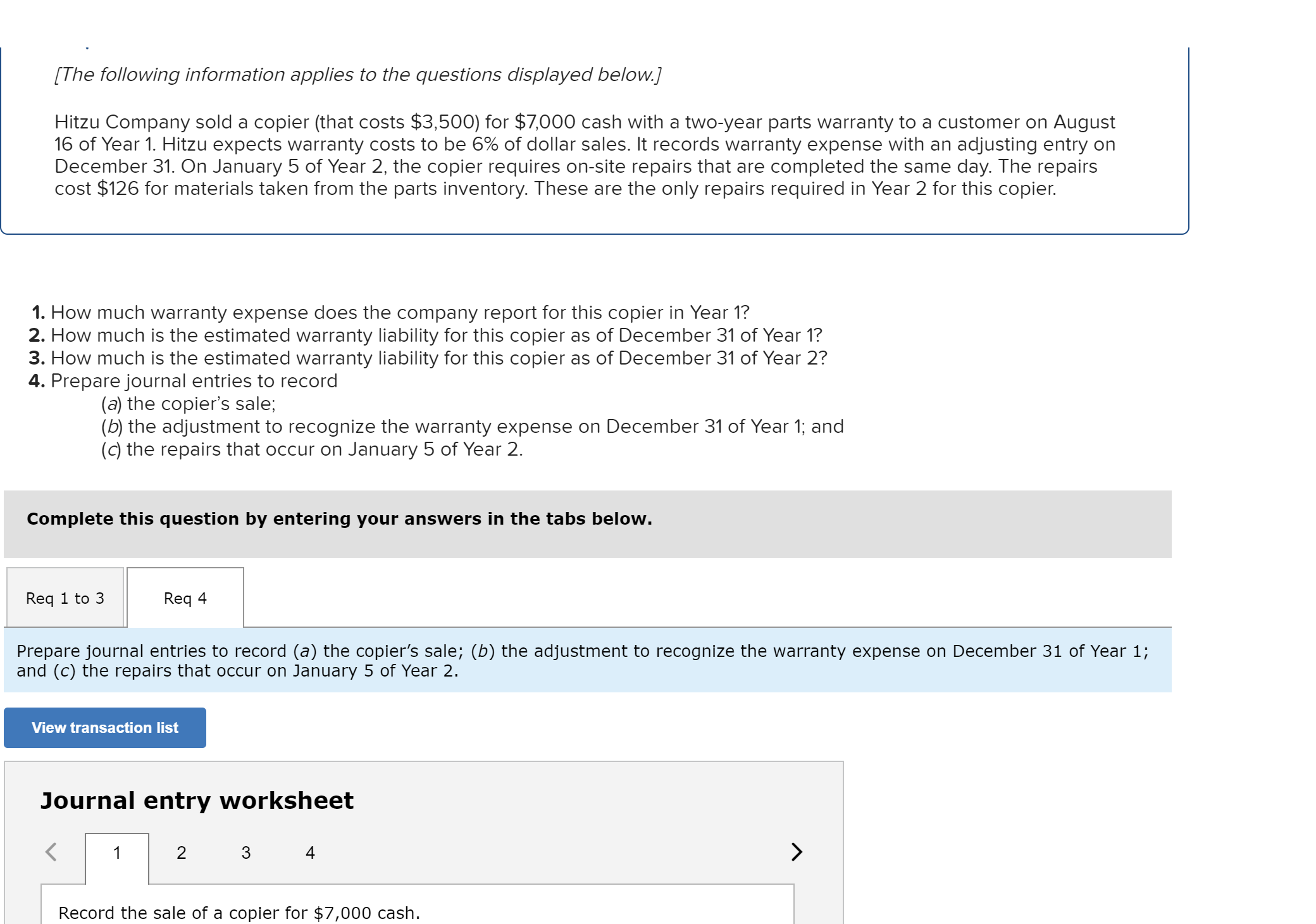  [The following information applies to the questions displayed below.] Hitzu Company