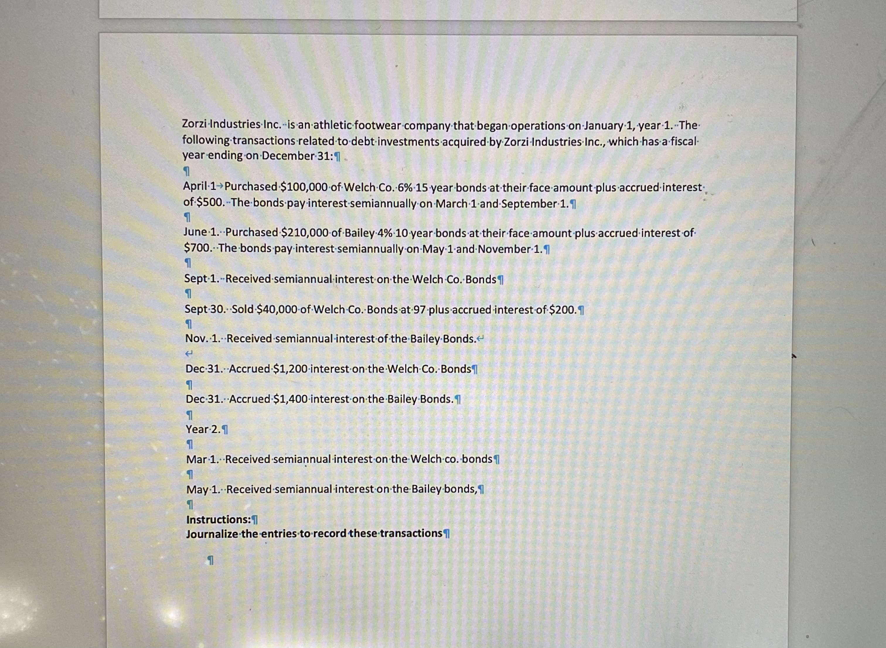 Received semiannual 11 Instructions:fl