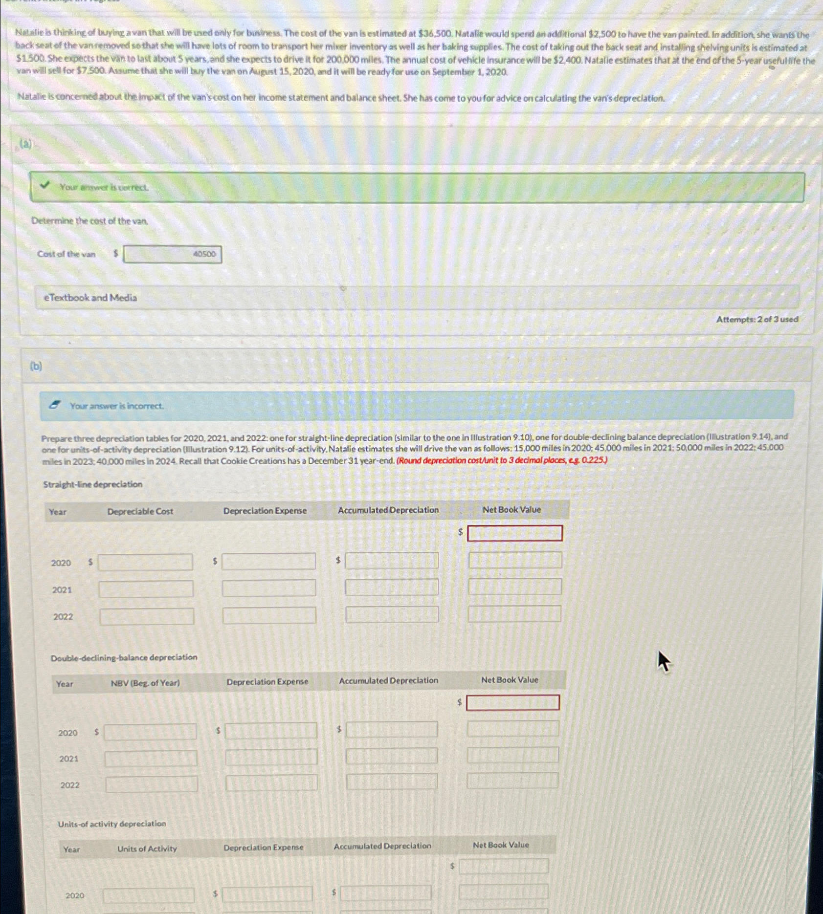 van on August 15,2020, and it will be ready for use on