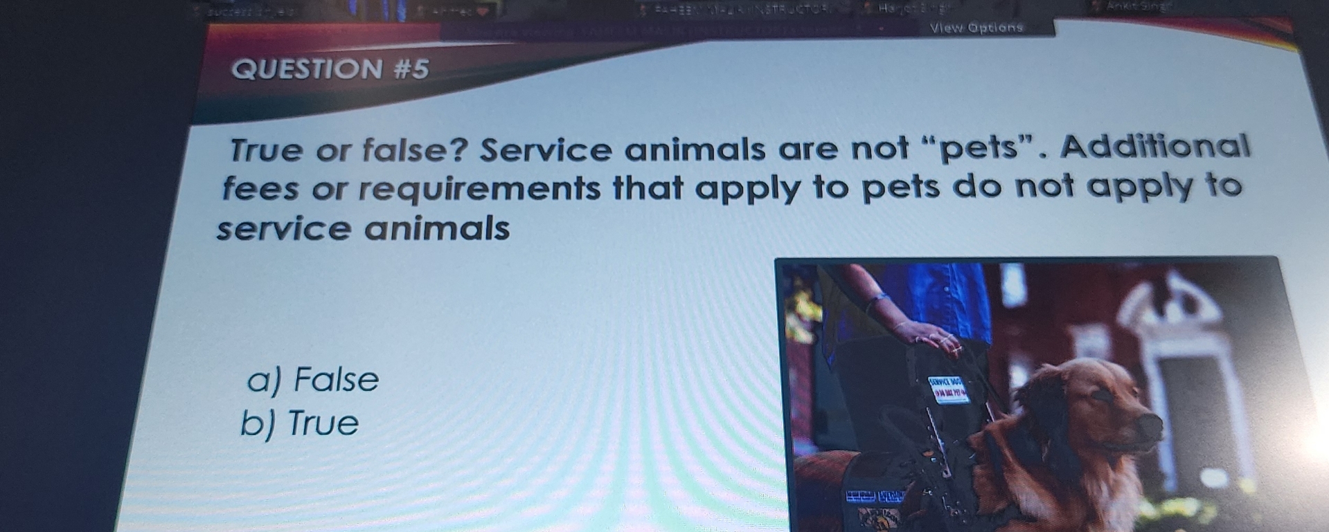 fees or requirements that apply to pets do not apply to service