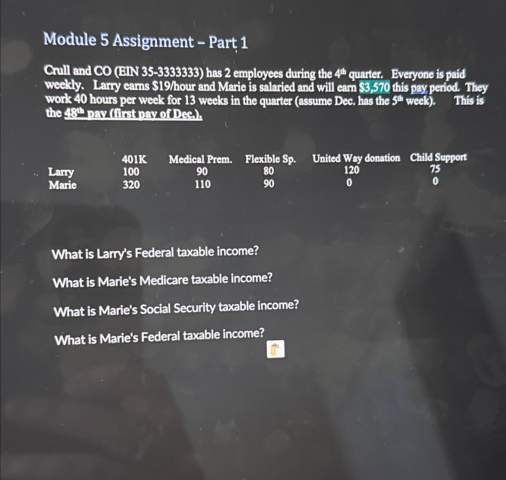  Module 5 Assignment - Part 1 Cull and CO (ENN 35-3333333)