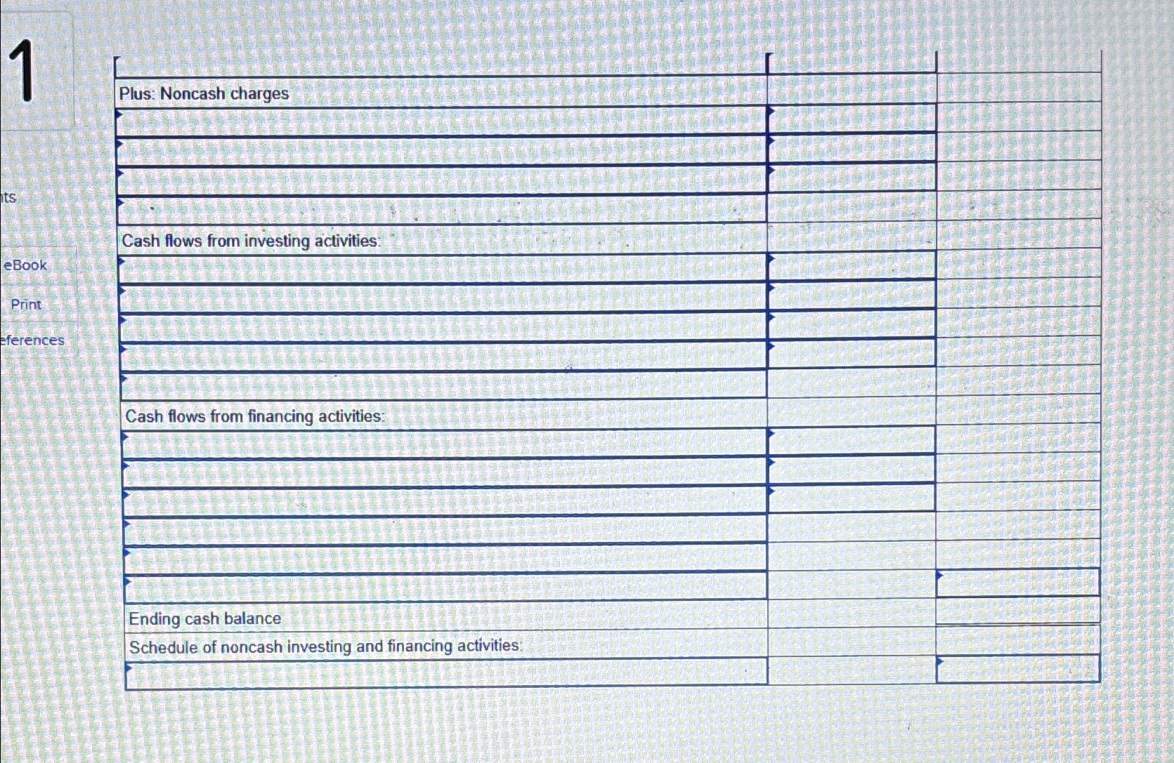 cash flows-Indirect method LO 12-1,12-3,12-4 The comparative balance sheets and income statements