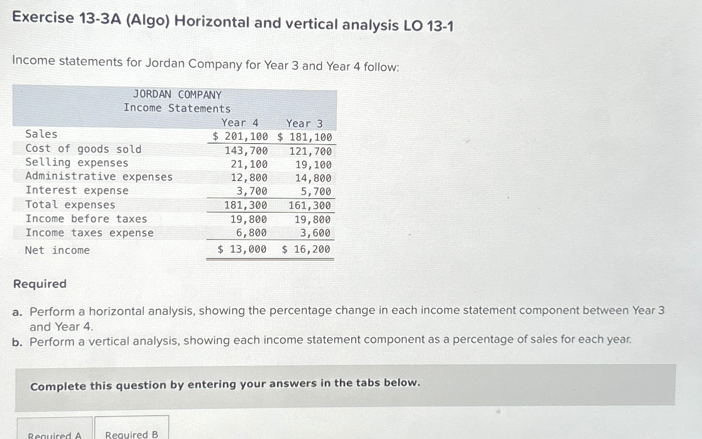 for Jordan Company for Year 3 and Year 4 follow: \table[[JORDAN COMPANY],[,Year